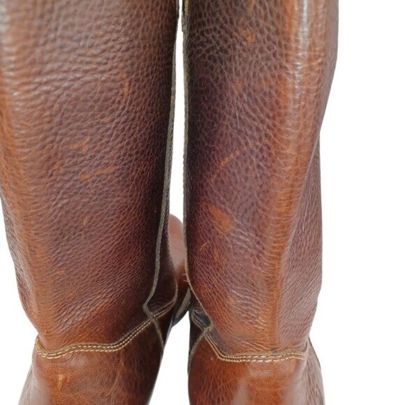 Born Western Tall Riding Boots Pull-On Brown Soft Leather Shoes Womens Size 11 - Picture 12 of 16